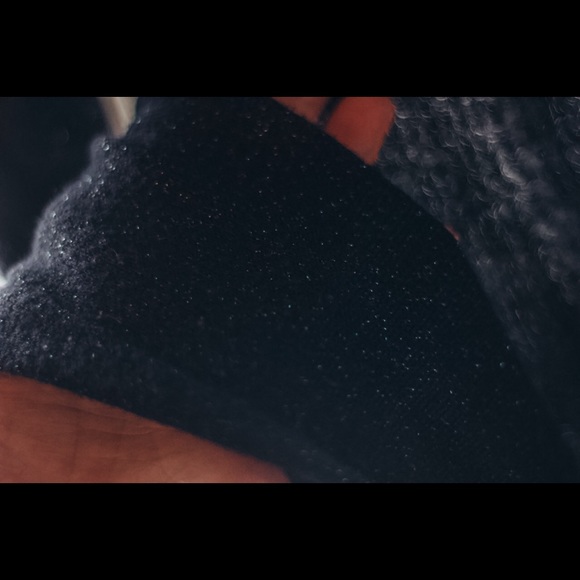 Shimmer navy cardigan w. cute brass buttons - Picture 4 of 4